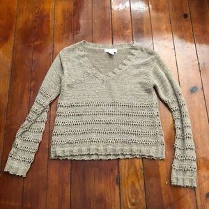Cable knit/ crochet sweater
